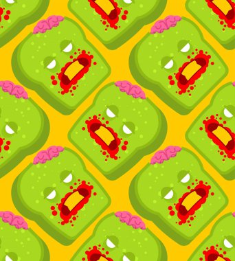 Zombi ekmek desenleri kusursuz. Yeşil ölü ekmek arkaplanı