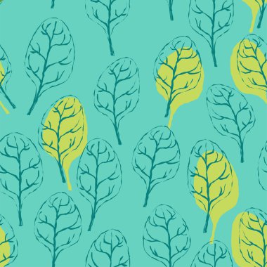 El çizimi desensiz kalıyor. Yaprak arkaplan dokusu