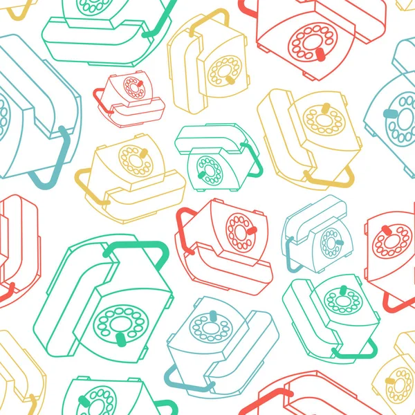 Retro telefon şablonu kusursuz. Alıcı arkaplan dokusuna sahip telefon