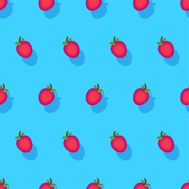 Lychee deseni pürüzsüz. Küçük yuvarlak tatlı meyve. vektör arkaplanı