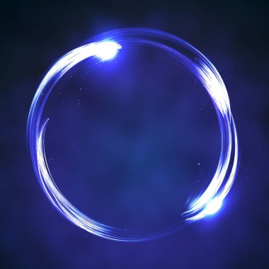 Parlak neon dairenin vektör afiş. Fütüristik teknolojik tarzı. Vektör çizim sunumlar, el ilanları, afişler veya başka bir tasarım için