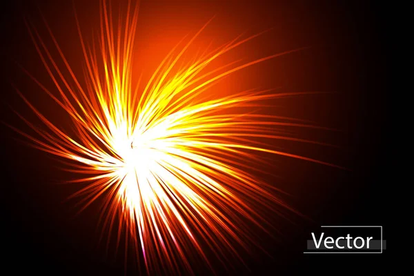 Lichte Magische Achtergrond Met Lijnen Explosie Uitstoten Een Lichtflits Uit — Stockvector