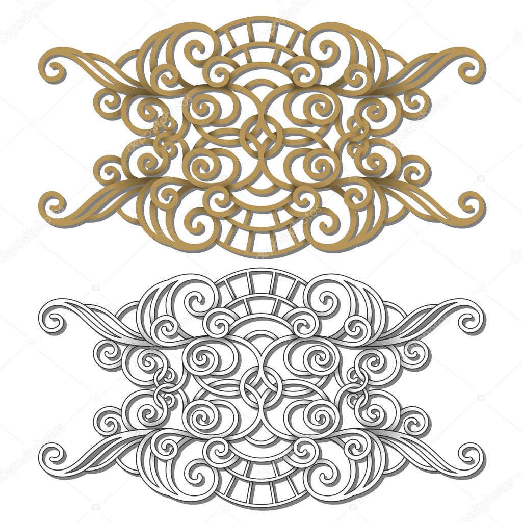 Vector Set of Design Elements for Page Decorations. Border. Design Elements in Linear Style. Collection of Scroll Elements 