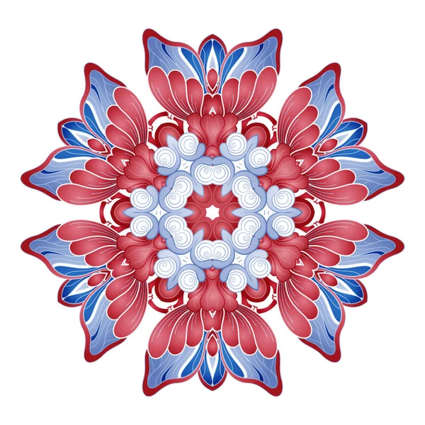 Vektor Wunderschönes Mandala Kreis Abstraktes Objekt Isoliert Auf Weißem Hintergrund — Stockvektor