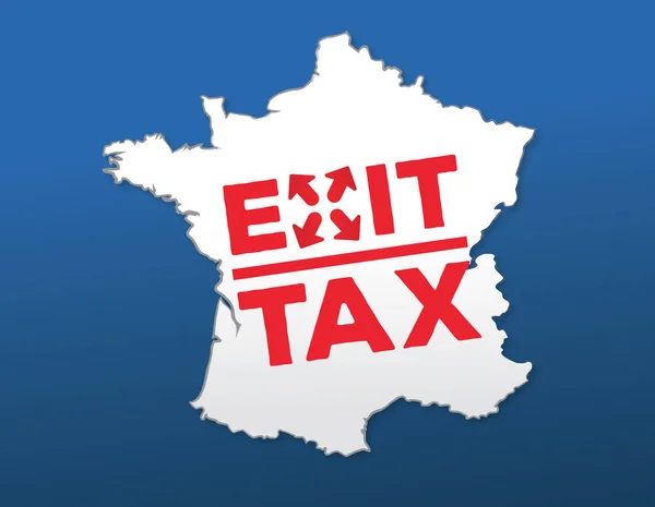Panneau Ilustración France Avec Exit Tax —  Fotos de Stock