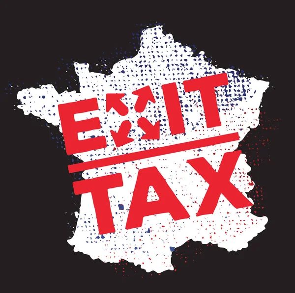 Panneau Illustration France Avec Exit Tax — Stock Photo, Image