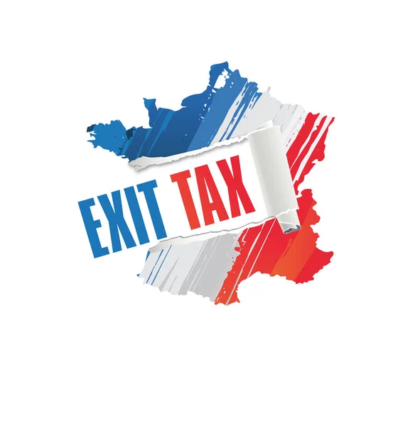 Panneau Illustration France Avec Exit Tax — Stock Photo, Image