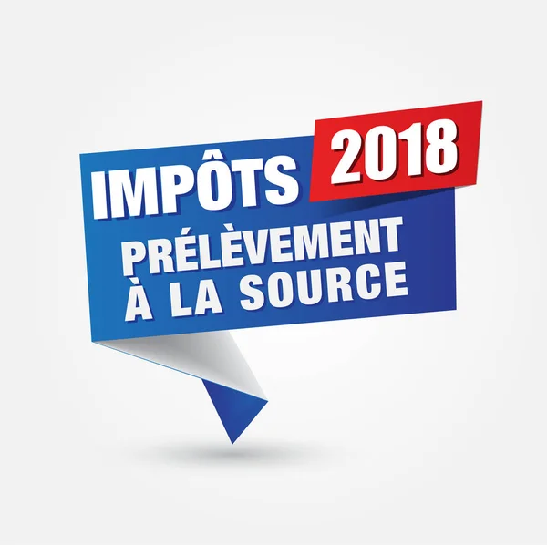 Beginning Payment Tax France 2019 — Stock Vector