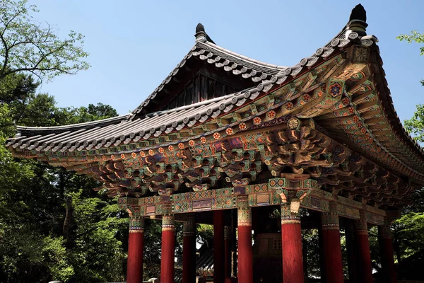 Korea Bulguksa Unesco Buddhist Temple Bell Pagoda Roof — Stock Photo, Image