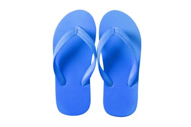 Beyaz arka plan üzerinde izole mavi Flip flop
