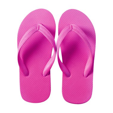 Beyaz arka plan üzerinde parlak pembe izole floplar flip