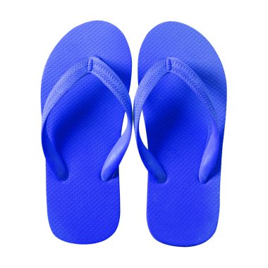 Beyaz arka plan üzerinde izole mavi Flip flop