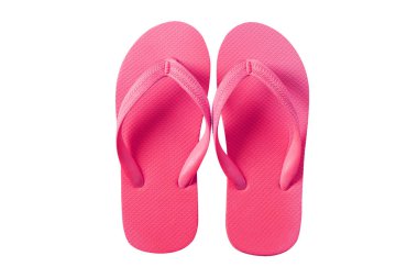 Pembe beyaz arka plan üzerinde izole Flip flop