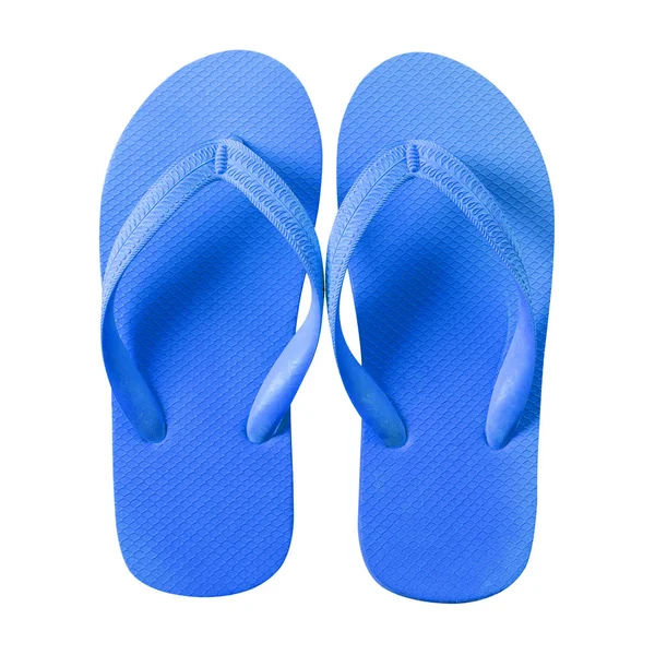 Flip Flops Blauw Geïsoleerd Witte Achtergrond — Stockfoto