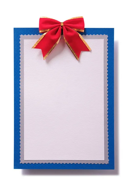 Cartão Natal Vermelho Arco Decoração Vertical — Fotografia de Stock