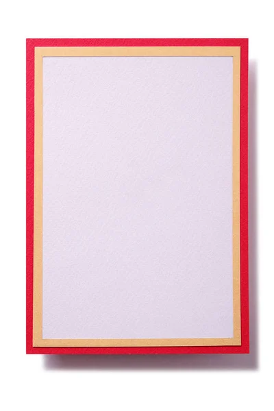 Weihnachtsgeschenkkarte Roter Rand Rahmen Vertikal — Stockfoto