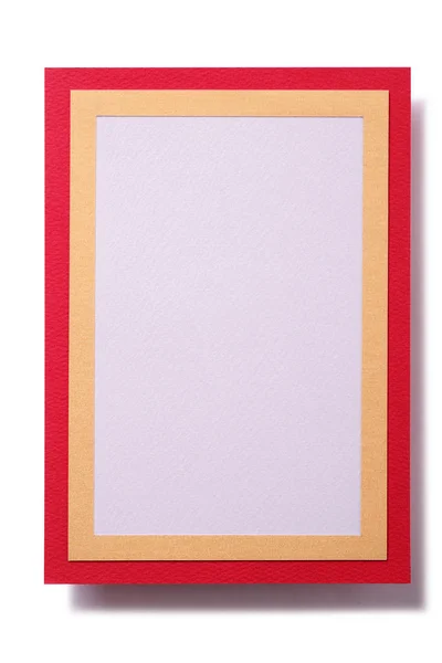 Δώρο Κάρτα Κόκκινο Χρυσό Περίγραμμα Πρότυπο Κάθετη — Φωτογραφία Αρχείου
