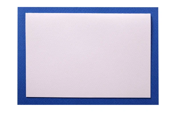 Natale Invito Carta Bordo Blu Isolato — Foto Stock