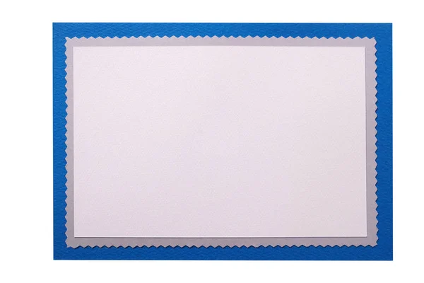 Modelo Borda Azul Cartão Natal Isolado — Fotografia de Stock