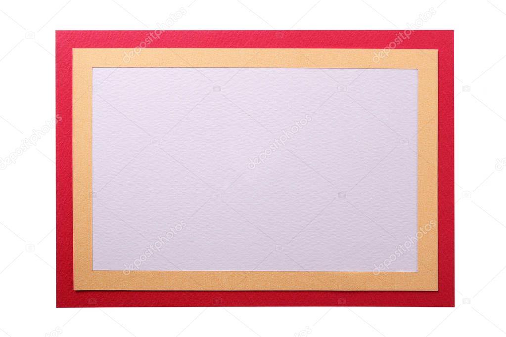 Christmas card template isolated