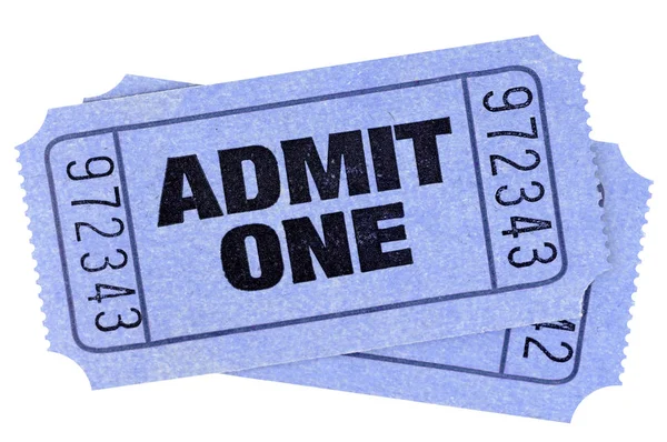 Dois Azul Admitir Filme Bilhetes Stubs — Fotografia de Stock