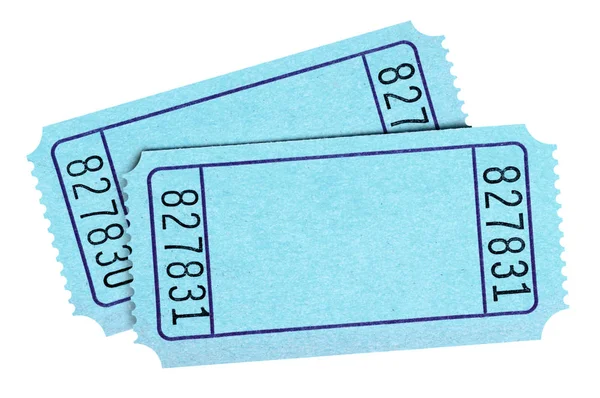 Dos Billetes Azules Blanco Aislados Blanco — Foto de Stock