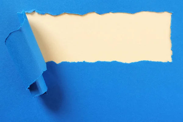 Блакитна Паперова Смуга Жовтого Фону Рамка — стокове фото