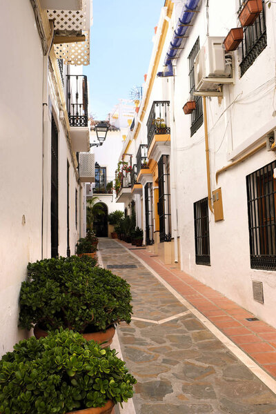 Typical Andalucia Spain old village whitewashed houses