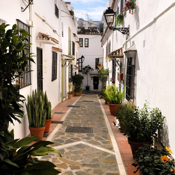 Típico Andalucia España antiguo pueblo casas encaladas — Foto de Stock