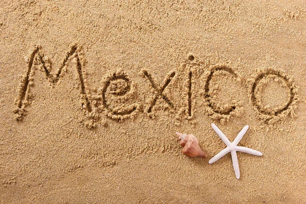 멕시코 멕시코 여름 해변 쓰기 메시지 — 스톡 사진