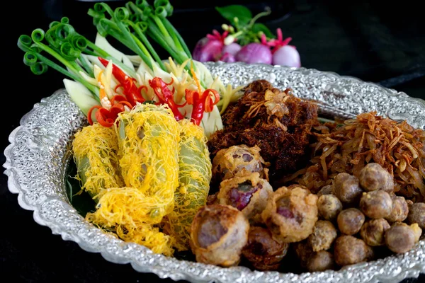 Riz Eau Glacée Thai Nourriture Ancienne Pour Heure Été — Photo