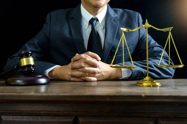 Judge Lawyer Gavel Work Office Balance Law Firm Concept — Stock Photo, Image