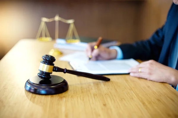 Judge gavel with Justice lawyers, Businessman in suit — Stock Photo, Image