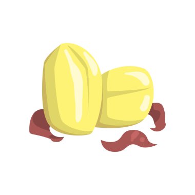 Ham bütün patates vektör çizim beyaz zemin üzerine soyulmuş