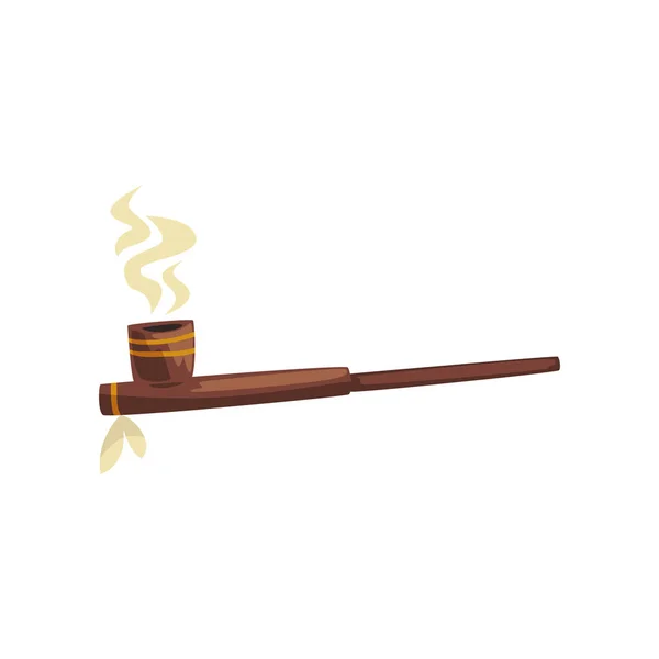 Индейский вектор курения на белом фоне — стоковый вектор