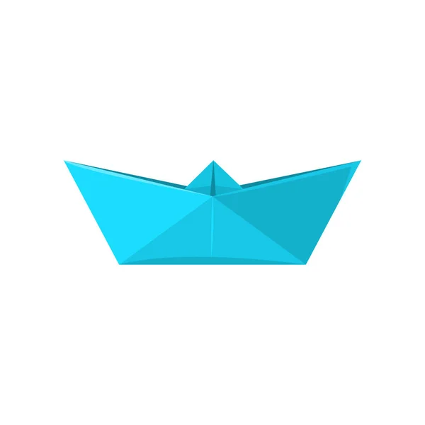 Paper ship made in origami technique vector Illustration on a white background — Stock Vector