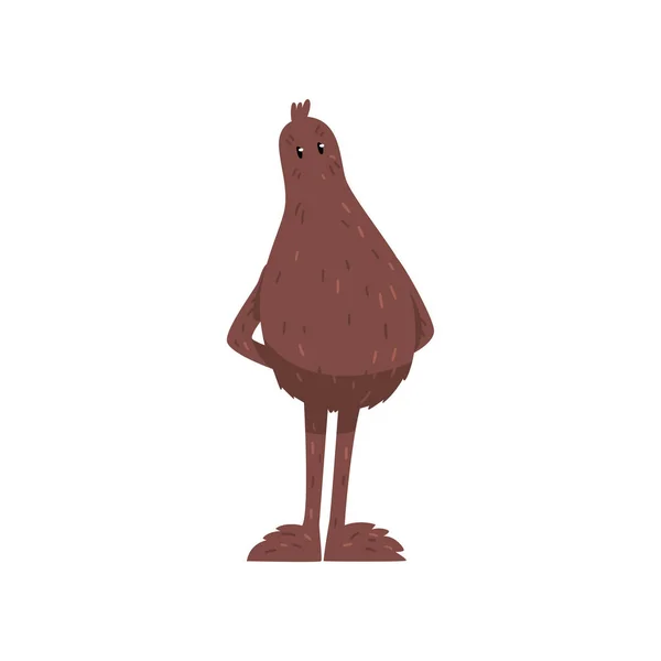 Divertido simpático bigfoot personaje de dibujos animados vector Ilustración sobre un fondo blanco — Vector de stock