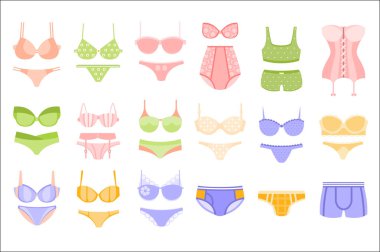 Eşleşen kümeleri rahat iç çamaşırı Pastel renkler