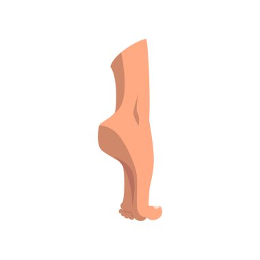 Beyaz bir arka plan üzerinde ayak vektör çizim üzerinde insan ayağı duran.
