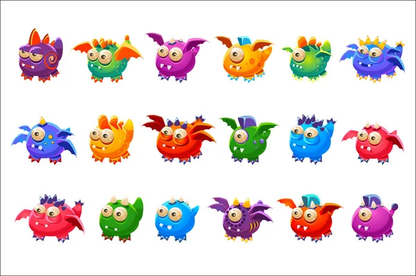 Küçük uzaylı canavarlar ile ve kanatsız ayarla