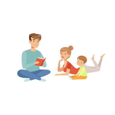 Dad Reading To Baby Free Vector Eps Cdr Ai Svg Vector Illustration Graphic Art