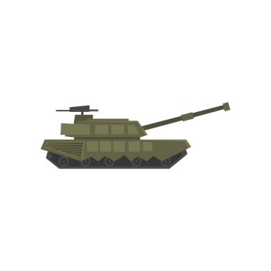 Zırhlı askeri, ordu makine, ağır, özel ulaşım vektör çizim beyaz bir arka plan üzerinde tank