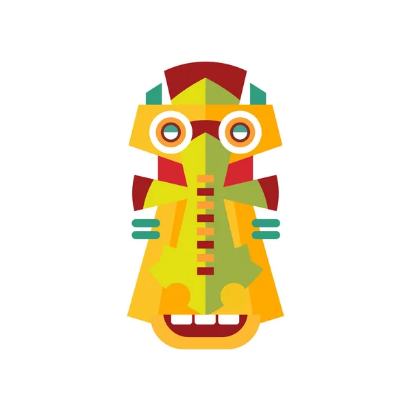 Traditionele kleurrijke aborigine gezichtsmasker vector illustratie op een witte achtergrond — Stockvector