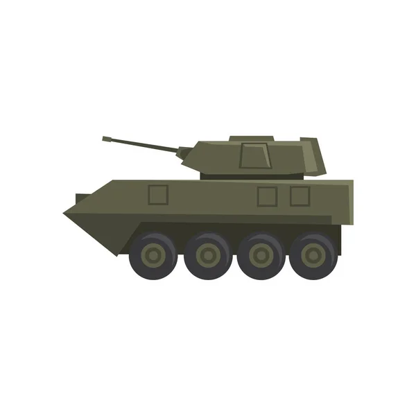 Piyade savaş aracı, ordu makine, ağır, özel taşıma üzerinde beyaz bir arka plan illüstrasyon vektör — Stok Vektör