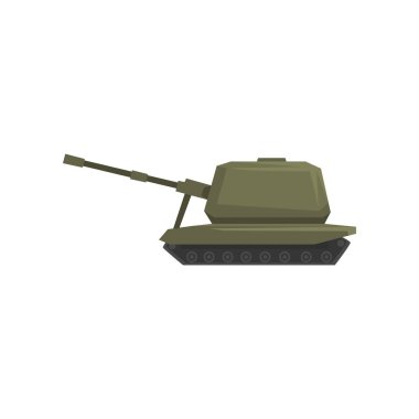 Tank, ordu makine, ağır, beyaz bir arka plan üzerinde Özel taşıtlar vektör çizim