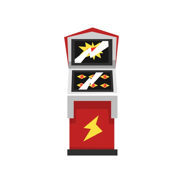 Elektronische slot virtuele spelmachine vector illustratie op een witte achtergrond — Stockvector