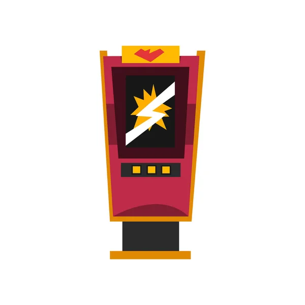 Máquina tragaperras, vector de máquina de juego virtual electrónica Ilustración sobre un fondo blanco — Vector de stock