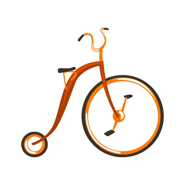Steampunk vetor de bicicleta vintage Ilustração em um fundo branco — Vetor de Stock