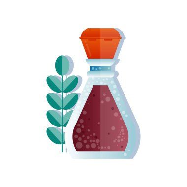 Soya sosu şişe vektör çizim beyaz bir arka plan.