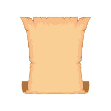 Antik kaydırma veya beyaz bir arka plan üzerinde metin vektör çizim alanı olan vintage parşömen